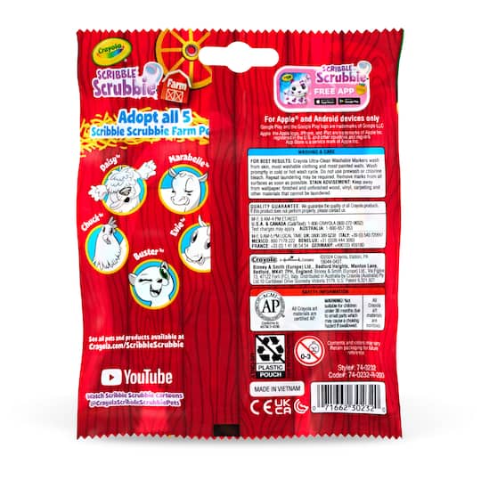 Crayola® Scribble Scrubbie® Farm Animal Blind Pack